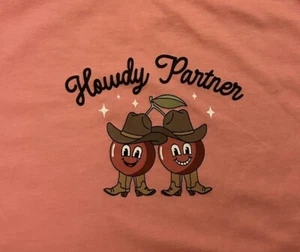 Howdy Partner Cowboy Cowgirl Hat Western Boots Cute T-Shirt Top NWT XXL 2XL - Picture 1 of 6