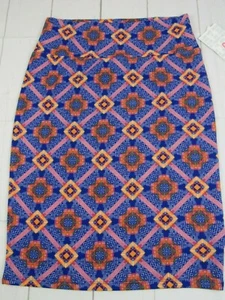 Lularoe Mujer Cassie Azul con Multicolor Talla Pequeña Nuevo Con Etiquetas - Imagen 1 de 3