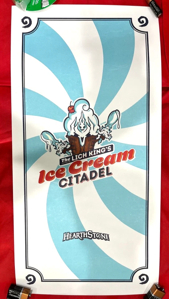 Hearthstone Lich King's Ice Cream Citadel POSTER SDCC 2017 Comic Con Exclusive - Image 1 of 1