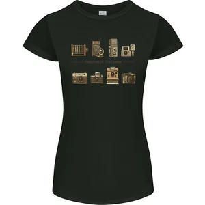 Photography Camera Evolution Photographer Womens Petite Cut T-Shirt - Picture 1 of 72