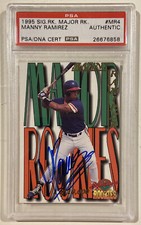 1995 Signature Rookies MANNY RAMIREZ Autographed Baseball Card #MR4 PSADNA