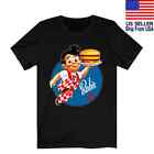 Bob'S Big Boy Burger Logo Men'S Black T-Shirt S To 5Xl