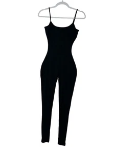 SKIMS Cami Jumpsuit Women's Size XS Black Stretch Sleeveless Comfy Soft NWOT - Picture 1 of 7