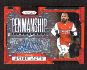 2024-25 Prizm Alexandre Lacazette Penmanship Red Stars Prizm Auto Color Match - Picture 1 of 2