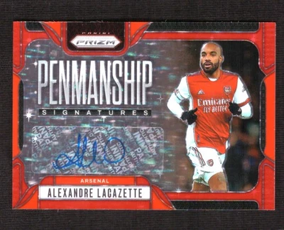 2024-25 Prizm Alexandre Lacazette Penmanship Red Stars Prizm Auto Color Match - Image 1 of 2