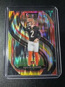 Evan McPherson - Select 2024 - Bengals - Premier Level - Red Yellow Shock Prizm - Bild 1 von 2