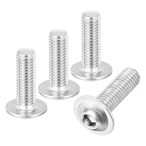 20 Pezzi M8-1,25x25mm Viti a Tappo con Testa a Bottone Flangiata, Acciaio Inox 304 - Foto 1 di 7