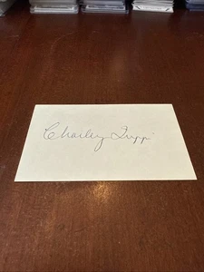 Charley Trippi Hand Signed 3x5 Index Card Autograph NFL HOF Chicago Cardinals - Picture 1 of 1