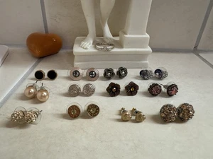 12 Paar Ohrstecker * Silber * Gold * Rosegold * Perlen * Glitzer * TOP!!! - Bild 1 von 12