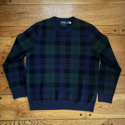 Suéter Ralph Lauren Azul/Verde Tartán Cuadros Para Hombre Talla Grande [NUEVO] [198 $] Foto 1 de 4