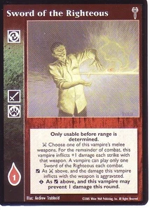 Sword of the Righteous VTES CCG LoB - Picture 1 of 1