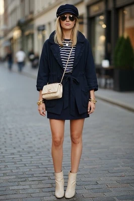 Chaquetón vintage para mujer Marc By Marc Jacobs azul marino oscuro talla 8 alrededor de la década de 1990’s Foto 1 de 4