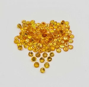 Natural Spessartine Garnet Round Cut Loose Gemstone Lot 21 Pcs 3 MM 3 CT - Picture 1 of 9