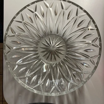 Elegant lead Crystal Cut Glass Bowl Gorham Crystal floral garden - Image 1 of 4