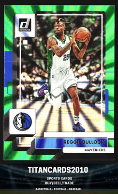 Reggie Bullock 2022-23 Panini Donruss Green Holo Laser Dallas Mavericks #183 - Image 1 of 2