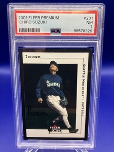 2001 Fleer Premium Rookie RC Ichiro Suzuki /1999 Mariners HOF PSA - Picture 1 of 2