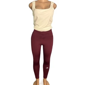 Adidas Damen weinrot Primegreen Laufleggings Größe Small  - Bild 1 von 9