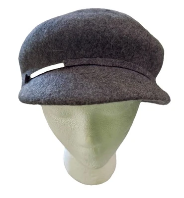 Vintage Nine West Grey 100% Wool Newsboy Hat Cabbie Fiddler Cap Y2K 90's - Image 1 of 4