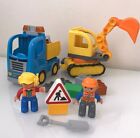 Lego Duplo Town Truck And Tracked Excavator Dump  10812 26 Pieces Complete