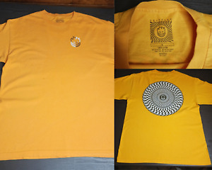 Spitfire Wheels Skateboards T Shirt Yellow Double Sided *SOME MINOR SPOTS* Large