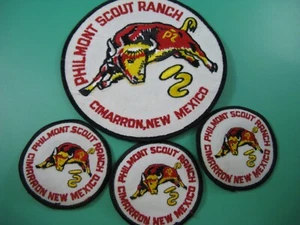 4 Vintage BSA PHILMOUNT SCOUT RANCH PATCHES GLUE BACKS - Picture 1 of 1