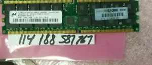 HP 373030-051 2GB DDR PC-3200R 400MHz 184pin ECC Reg CL3 MICRON MEMORY RAM - Picture 1 of 1