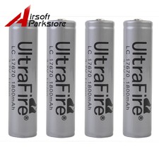 4pcs UltraFire LC17670 1800mAh 3.7V Protected Rechargeable Li-ion Battery Grey