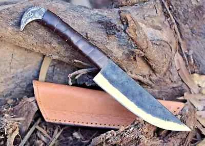 Viking Hunting Knife Fixed Blade Hunting Knife EDC Full Tang Carbon Steel Blade - Image 1 of 4