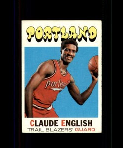  1971-72 TOPPS BASKETBALL CARD PORTLAND TRAIL BLAZERS NBA  #46 CLAUDE ENGLISH