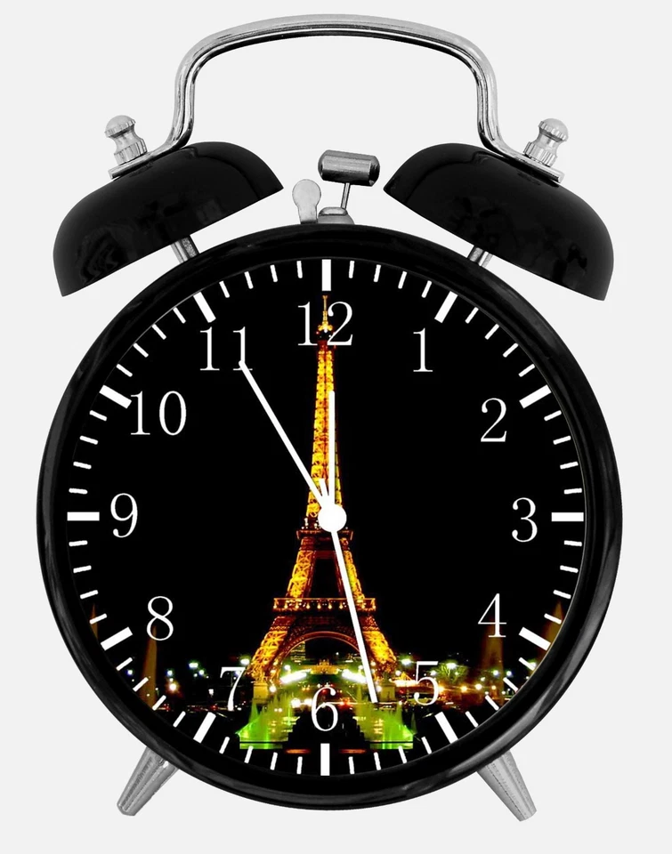 Eiffel Tower Alarm Desk Clock 3.75" Home or Office Decor E100 Nice For Gift - Image 1 of 1
