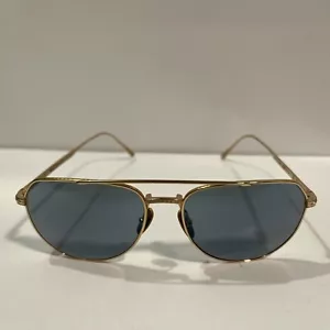 PERSOL PHANTOS TITANIUM AVIATOR GOLD LIGHT BLUE SUNGLASSES 5003-ST 800056 - Picture 1 of 9