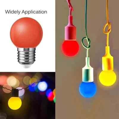 E27 3W Colourful LED Bulbs Outdoor Camping Party Decoration Red Purple Green - Image 1 of 4