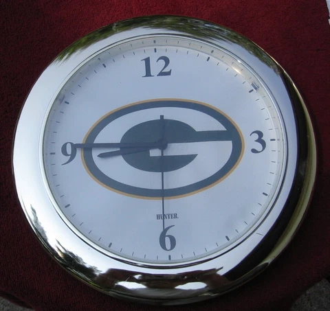 Vintage Wellgain Hunter Quartz Green Bay Packers G Logo Football Wall Clock Cover