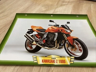 Kawasaki Z1000 2003 1000 Z Form Card Motorbike Passion Collection Atlas - image 1 of 2