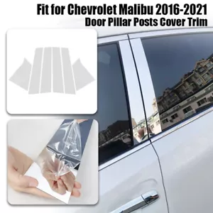 6 piezas para Chevy Malibu 2016-2023 acero inoxidable cromo ventana pilar poste molduras - Imagen 1 de 10