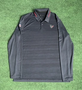 Houston Texans Nike Large Long Sleeve NFL On Field Dri-Fit Polo Men's Navy - Picture 1 of 5