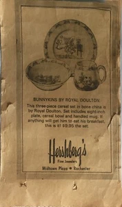 Newspaper Advertisement Royal Doulton Bunnykins China at Hershberg's Jewelers - Picture 1 of 1