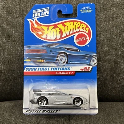 Hot Wheels 1998 First Editions Callaway C-7 #677 ** VINTAGE ** 5SP WHEELS ** - Image 1 of 4