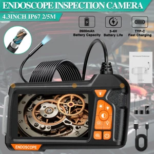 5.5mm Industrial Endoscope 4.3"Screen 1080P HD Camera Borescope Inspection 2/5m - Picture 1 of 18
