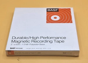 BASF 13cm 5inch 1/4 5X600 REEL Tape REEL TO REEL (Sealed) New! - Picture 1 of 4