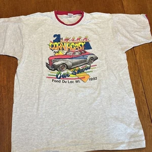 Vintage T-Shirt WSRA Maisbraten weiß Fond Du Lac Wisconsin Hot Rods Rat Rods - Bild 1 von 6