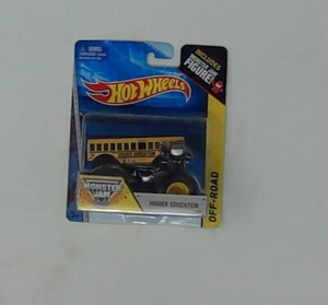 Higher Education Hot Wheels Monster Jam Truck 1:64 Cool Bus NEW IN BLISTER SEAL - Picture 1 of 3