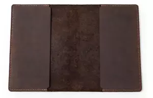 book jacket cover slipcase cow leather customize brown fit 8x5.5x1.4inch Z887 - Picture 1 of 5