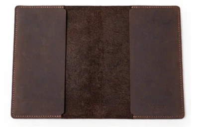fit for9.5x6.75x1.75 inch book jacket cover slipcase cow leather dark brown Z887 - Imagen 1 de 4