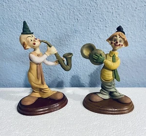 Vintage Keramik Clown Figur spielen Saxophon Becken Satis-5 - Bild 1 von 9
