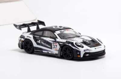 Aurora 1:64 Black 992 GT3 RS #37 Racing Sports Model Diecast Metal Car - Image 1 of 4