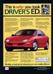 Pontiac Sunbird Car 1995 vintage anuncio de revista de 1 página - Imagen 1 de 1
