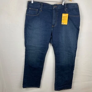Carhartt Dark Wash Blue Denim Relaxed Fit Straight Leg Jeans Mens Size 40x30 - Picture 1 of 9
