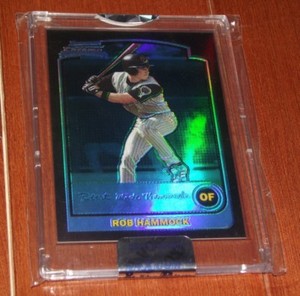 2003 Bowman Chrome Uncirculated Blue Refractor #229 Rob Hammock D-Backs RC *A8
