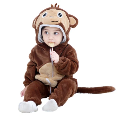 Baby Monkey Costume for Toddler Boys Girls Kids Infant Animal Halloween Dress Up - Image 1 of 4